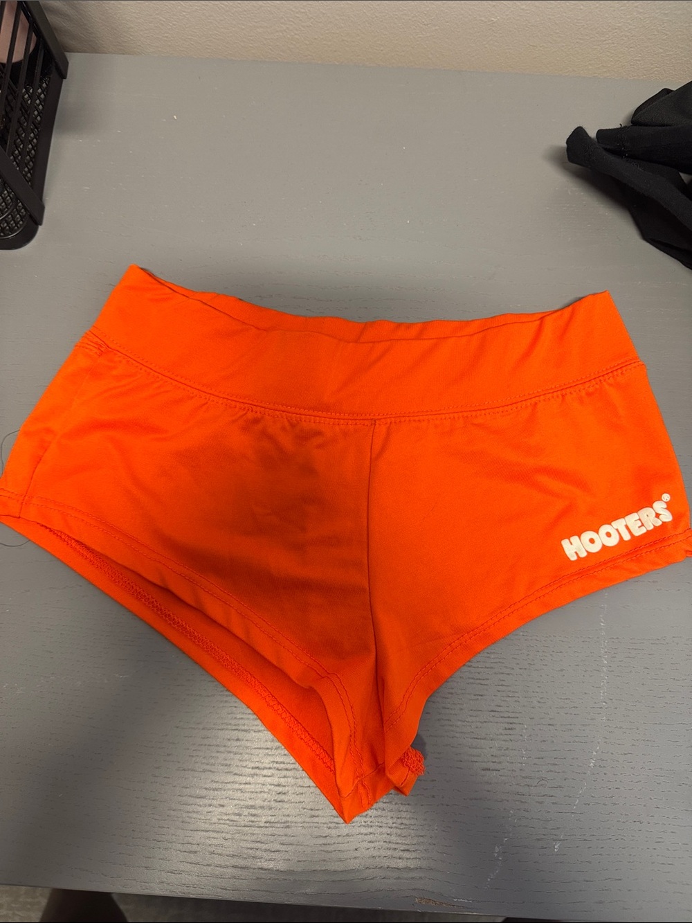 Hooters Bright Orange Athletic Shorts with Logo